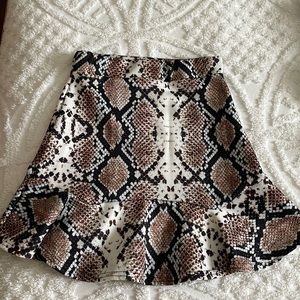 Snake print skirt